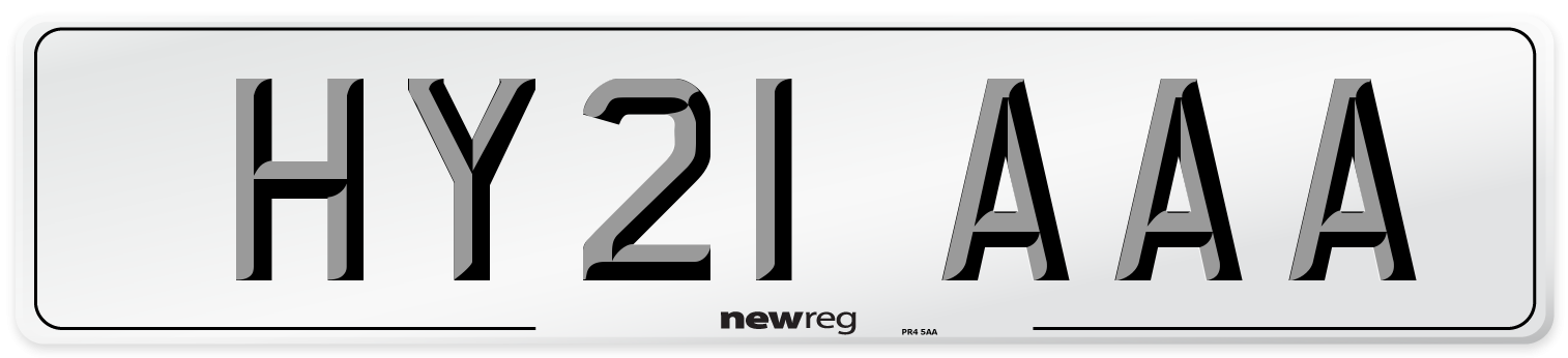 HY21 AAA Number Plate from New Reg